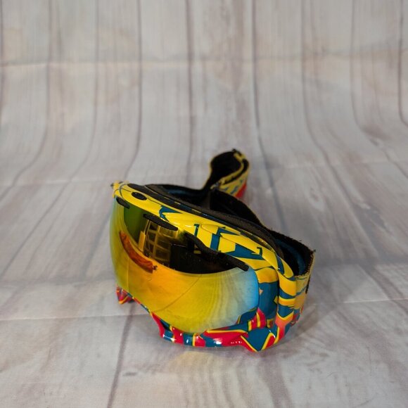 Oakley Fire Ski Snowboard Iridium HDO Mirror Lenses Splice Goggles Kaleidoscope - Picture 2 of 8